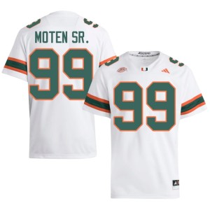#99 College Football Men's Ahmad Moten Sr. White 2026 Miami Jersey 134852-696
