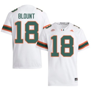 #18 White Armondo Blount Stitched Men's Hurricanes College Football Jersey 683952-937