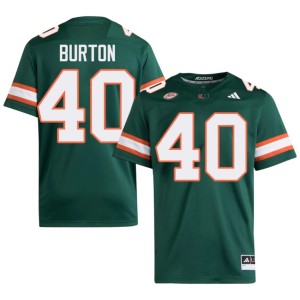 #40 The U Green Men Embroidery Brennan Burton College Football Jerseys 151067-498