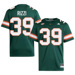 #39 Stitched Men's Green Casey Rizzi UMiami College Football Jersey 838976-934