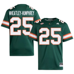 #25 Chris Wheatley-Humphrey Mens NCAA College Football Green UM Jersey 321534-267