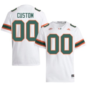 #00 Mens UM Hurricanes 2026 Custom White College Football Jersey 353532-431