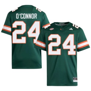 #24 College Football Replica Ethan O'Connor University of Miami Green Men's Jersey 252993-320