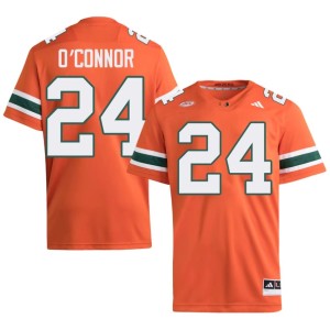 #24 High School College Football Miami Hurricanes Men Ethan O'Connor Orange Jersey 411685-202