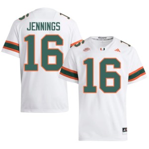 #16 University UM Hurricanes White Ja'Boree Antoine College Football Men Jerseys 614395-387