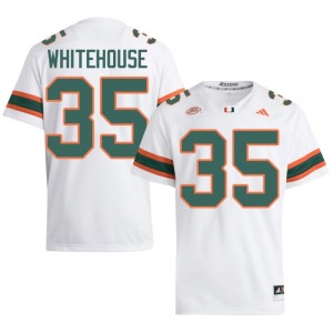 #35 The U Alumni Mens College Football White Jack Whitehouse Jersey 696389-617
