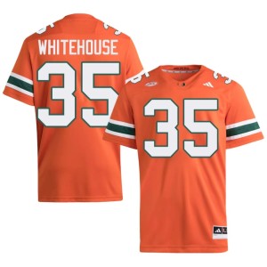 #35 Jack Whitehouse Men's Replica University of Miami Orange College Football Jersey 515950-829