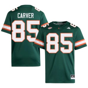 #85 Green Miami Men's College Football Jackson Carver Stitched Jersey 200479-526