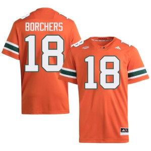 #18 Alumni Joe Borchers Orange Canes Men's College Football Jersey 136613-491