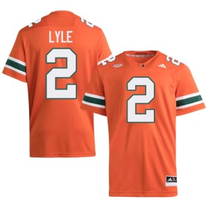 #2 College Football Jordan Lyle Men's Orange UM Player Jerseys 951939-294