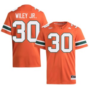 #30 Kellen Wiley Jr. Miami College Football Orange Mens High School Jersey 455132-581