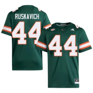 #44 2026-27 Men's College Football Green University of Miami Owen Ruskavich Jersey 919494-259