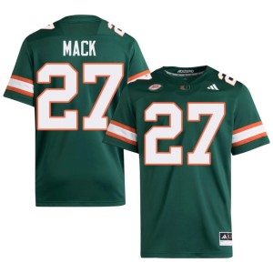 #27 College Football Green Alumni Men The U Ryan Mack Jerseys 163396-168