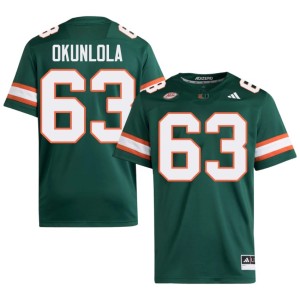 #63 Replica College Football Men Miami Green Samson Okunlola Jerseys 479394-181