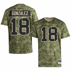#18 Player Vinny Gonzalez College Football Camo Men Miami of Florida Jersey 455605-833