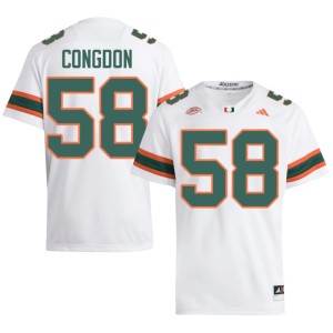 #58 Replica White Ben Congdon College Football Miami of Florida Men's Jersey 693800-980
