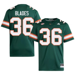 #36 Mens Alumni Green College Football Hurricanes Bennie Blades Jerseys 306517-206