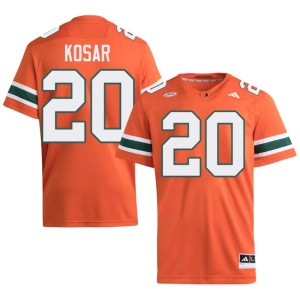 #20 Bernie Kosar Embroidery College Football UM Men's Orange Jerseys 521500-692