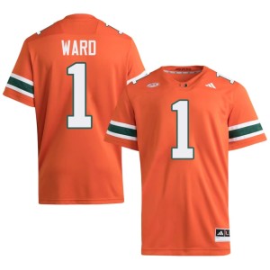 #1 Game Orange Mens Miami Hurricanes Cam Ward College Football Jersey 668596-592