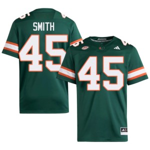 #45 Green Embroidery UMiami Darrin Smith Mens College Football Jersey 822676-715