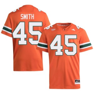 #45 Darrin Smith College Football Miami Hurricanes Orange Mens Player Jersey 189258-712