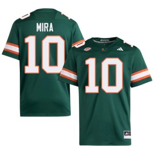 #10 Green Men Official George Mira Canes College Football Jerseys 476278-339