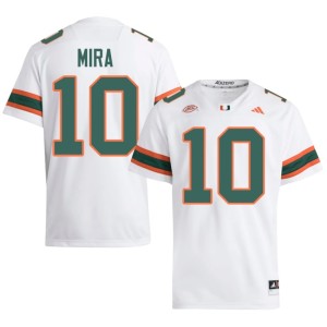 #10 Miami of Florida Alumni College Football White George Mira Men Jersey 677861-470