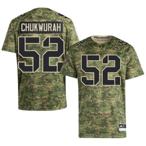#52 UMiami Isaac Chukwurah Camo Mens Game College Football Jersey 785806-475
