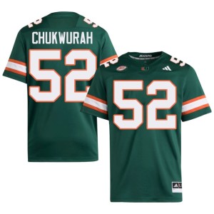 #52 Green Men College Football UMiami Isaac Chukwurah Game Jersey 187762-824