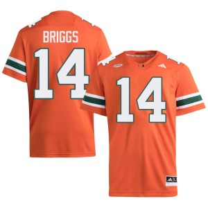 #14 Israel Briggs College Football Mens NCAA Orange Miami Hurricanes Jerseys 907162-423