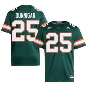 #25 JJ Dunnigan Player College Football Green Hurricanes Mens Jerseys 573756-733