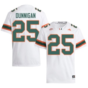 #25 College Football White JJ Dunnigan Alumni Men's UM Jerseys 704490-794
