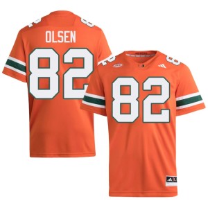 #82 College Football Jack Olsen Player Men's Miami Orange Jersey 839474-153
