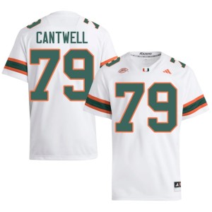 #79 Men White 2026-27 UMiami Jackson Cantwell College Football Jersey 380078-955