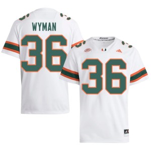#36 College Football Replica Jontavius Wyman White Miami Men Jersey 629777-536