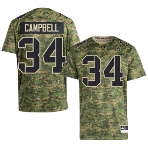#34 Men Camo Jordan Campbell NCAA College Football The U Jersey 713596-266
