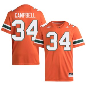 #34 2026-27 Jordan Campbell Men's College Football Orange Miami Jerseys 331077-576