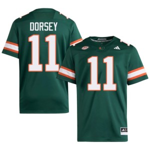 #11 Green Ken Dorsey 2026-27 Men's College Football Hurricanes Jersey 545565-199