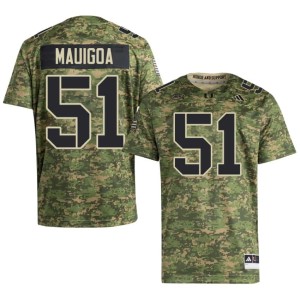 #51 College Football University Kiko Mauigoa Men's Camo University of Miami Jerseys 322266-414