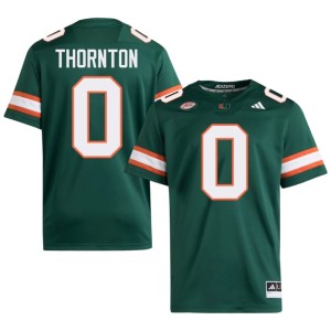 #0 Green Limited Men's UM Hurricanes College Football Omar Thornton Jersey 177079-132