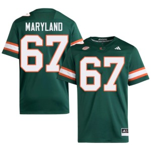 #67 College Football 2026 Men's Russell Maryland Green UM Hurricanes Jersey 193392-218