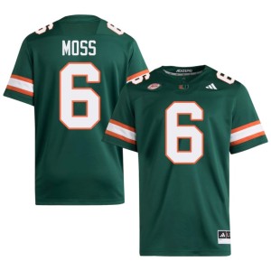 #6 Green Mens Miami Santana Moss Embroidery College Football Jersey 835043-983