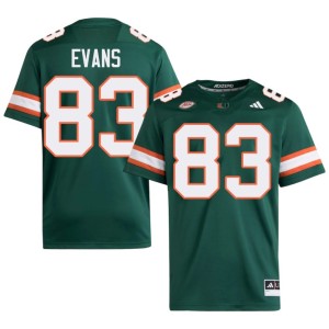 #83 Men Green NCAA College Football Miami of Florida Tyran Evans Jerseys 599312-691