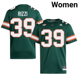 #39 High School Women Miami College Football Casey Rizzi Green Jersey 796742-600