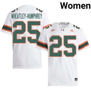 #25 White Stitched College Football Womens UM Chris Wheatley-Humphrey Jersey 798246-168