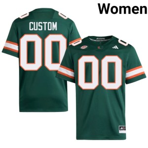 #00 2026-27 Women Green Miami Custom College Football Jerseys 895496-242