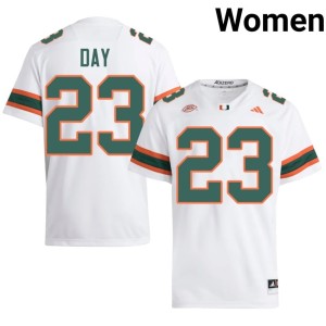 #23 White Miami Womens Dylan Day College Football NCAA Jersey 508835-644