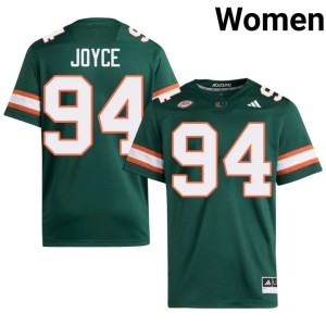 #94 College Football Green Game Womens Dylan Joyce UMiami Hurricanes Jerseys 105790-623