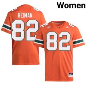 #82 Women 2026 College Football University of Miami Orange Dylan Reiman Jersey 922220-750