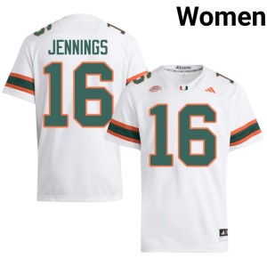 #16 Miami College Football White Ja'Boree Antoine Women's 2026-27 Jerseys 726392-133